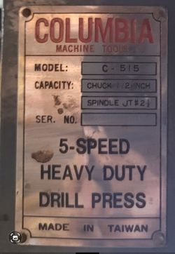 1/2" HD Benchtop Drill press