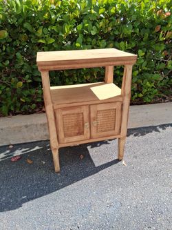 Solid Wooden Side Table L18" W12" H25"