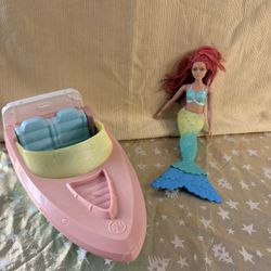 After Christmas Sale-Barbie Dreamtopia Mermaid Doll With Barbie Speedboat