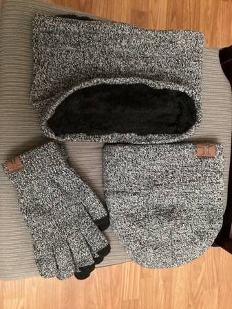 3-Piece Beanie Hat Gloves & Scarf Bundle for Men
