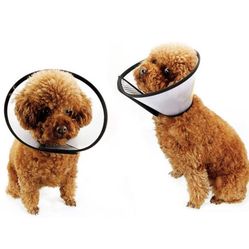 Vivifying Recovery Pet Cone, 8.1 Inches Lightweight Plastic Elizabethan Collar for Cats, Mini Dogs and Rabbits (Black)   Cono de recuperación para mas