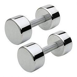 Two (2) Chrome Dumbbells 45 lbs and 40 lbs Barbell Weights