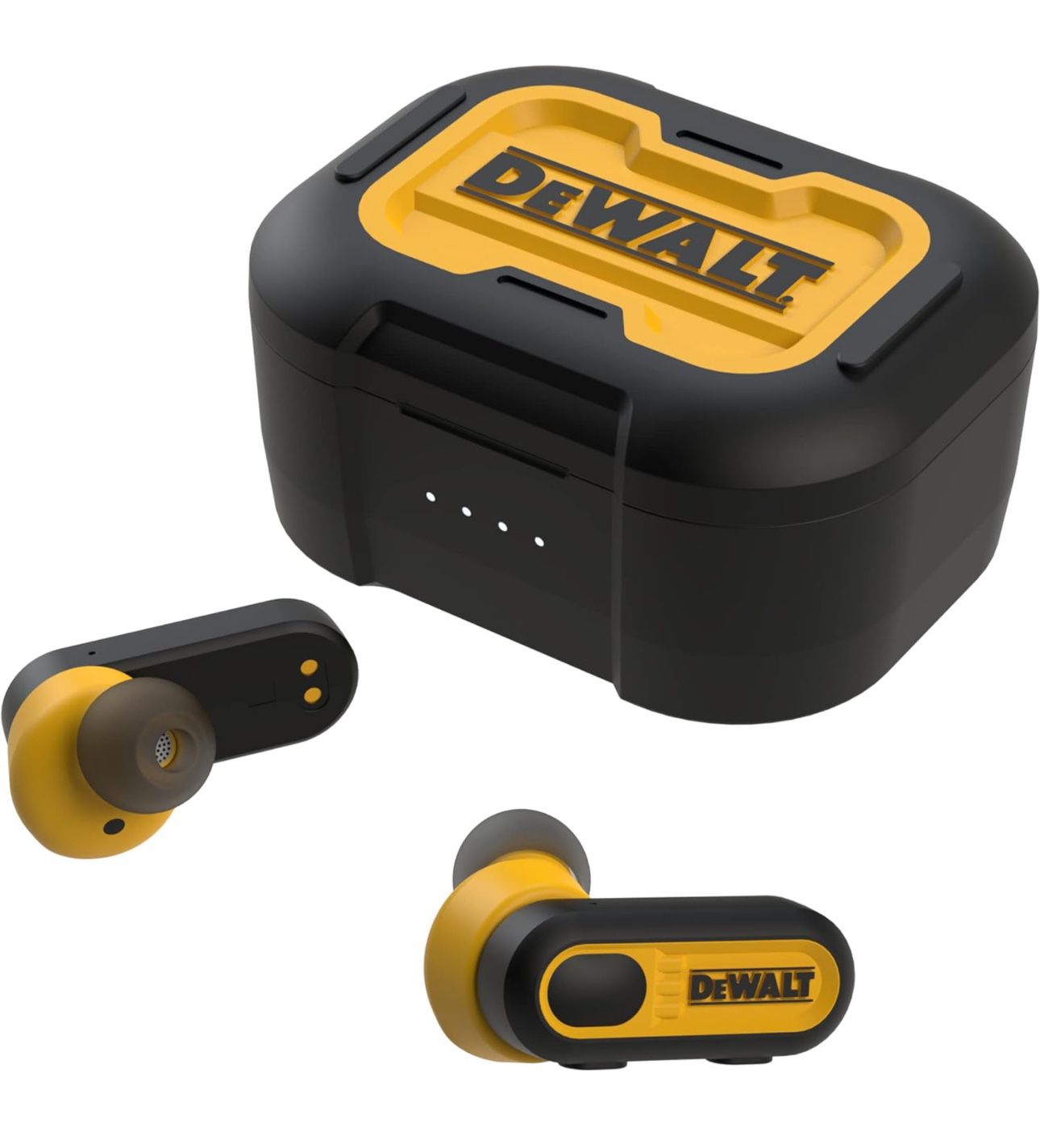DEWALT True Wireless Bluetooth Earbuds | TWS Bluetooth Headphones | Wireless Earbuds with Type C Charging Case | Waterproof Wireless Earphones