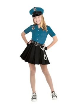 Girls Police Officer Halloween Costume