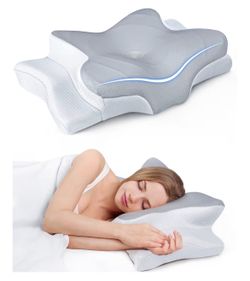 cozyplayer Ultra Pain Relief Cooling Pillow for Neck Support, Adjustable Cervical Pillow Cozy Sleeping, Odorless Ergonomic Contour Memory Foam Pillows