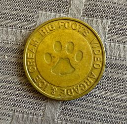 Vintage Big Foot’s Video Arcade & Ice Cream arcade token, Lauderhill, FL