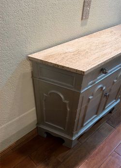 Gray Painted Sideboard with Marble Top