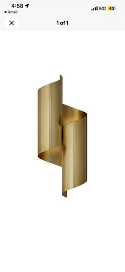 AERIN Iva Medium Wrapped Sconce in Hand-Rubbed Antique Brass Light W7" x H17.25"