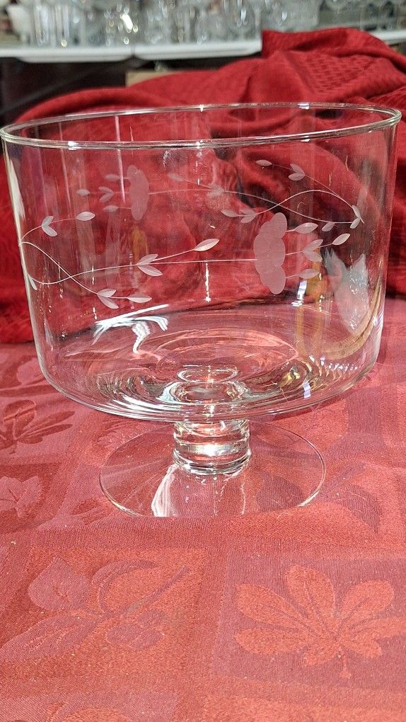 Vintage 1980's Princess House® HERITAGE™ Crystal Trifle Bowl L2D033