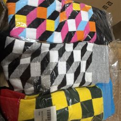 12 Pairs Colorful Crew Socks Men Women Funny Pattern Cotton Socks Starting price / Make offer