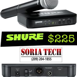 Shure Wireless Microphone System - 14-Hour Battery Life, 300 ft Range, 
