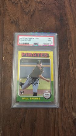 🔥 Paul Skenes 2024 Topps Heritage Rookie PSA 9 – Green Border