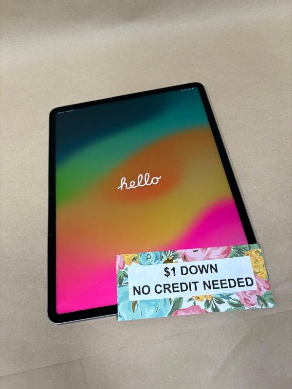 Apple IPad Pro 12.9 Inch 6th Gen Tablet - Pay $1 today and pay the rest later -