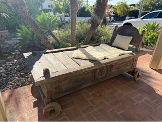 Balinese teak wood day bed