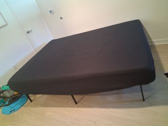 Full/Queen Mattress on Metal Bed Frame