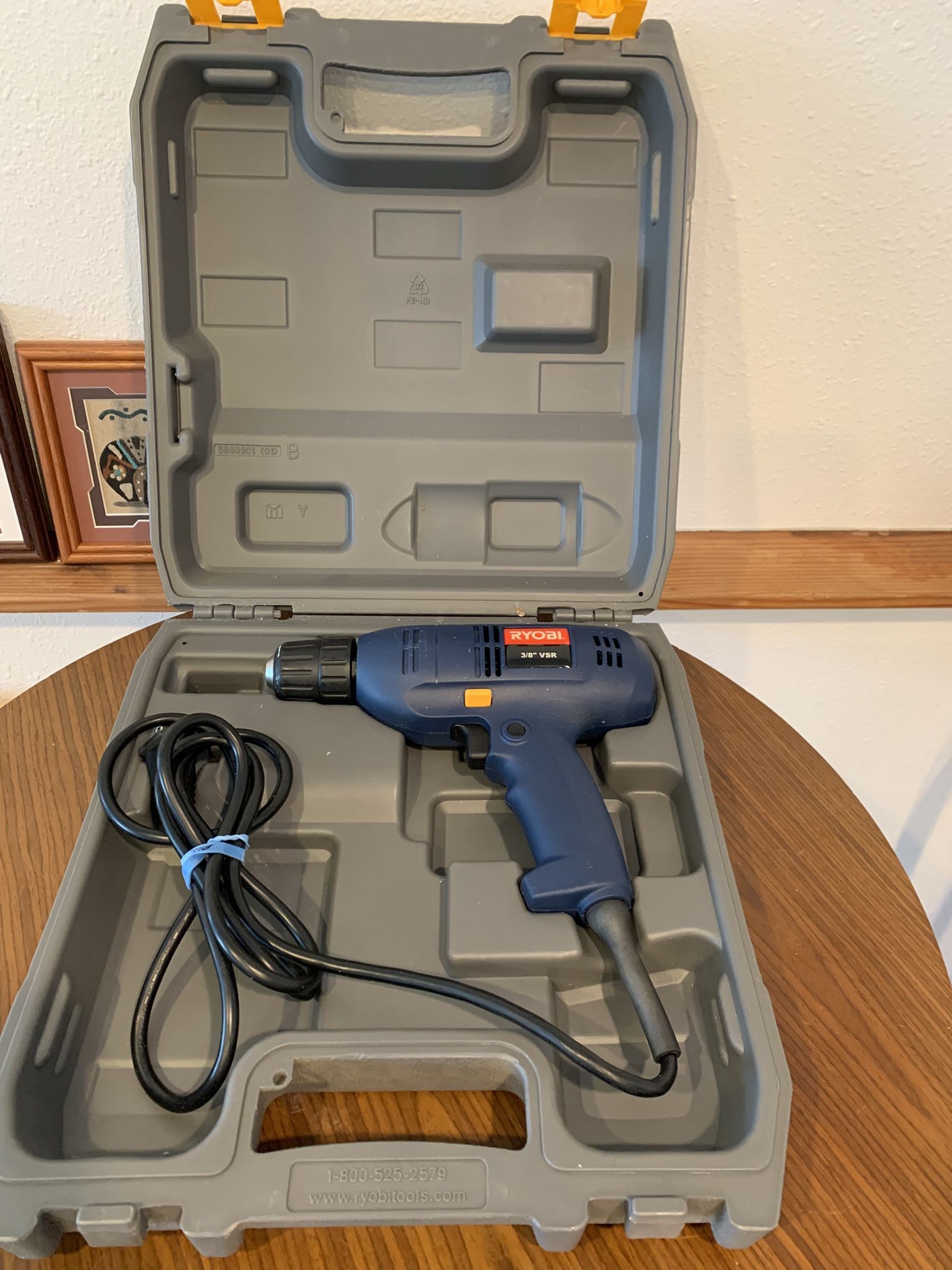 Ryobi 3/8 VSR Electric Drill With Case