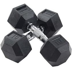 150 LB (5-25LB) RUBBER DUMBBELL SET
