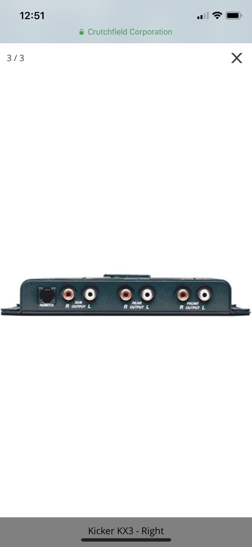 Kicker kx3 crossover