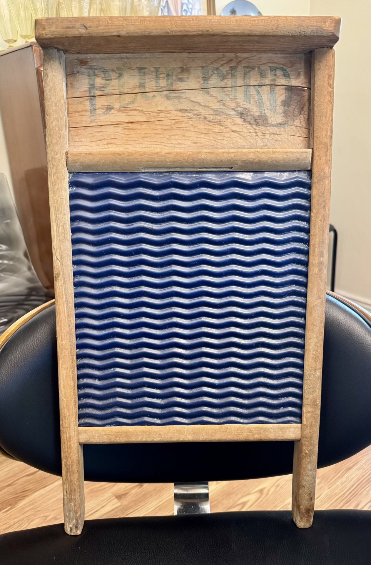 Vintage National Washboard Co. Glass/Zinc Washboard Michigan Eagle 777.