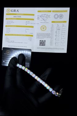 VVS1 Moisanite 925s 6mm 7.5inch