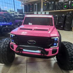 Pink Ford F150 F450 Truck Kids Ride Toy With Remote Control Pickup Only 