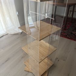 3-Tier Clear Acrylic Bookshelf/Bookcase