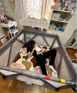 Extra Large Baby Playpen + Padded Play Mat