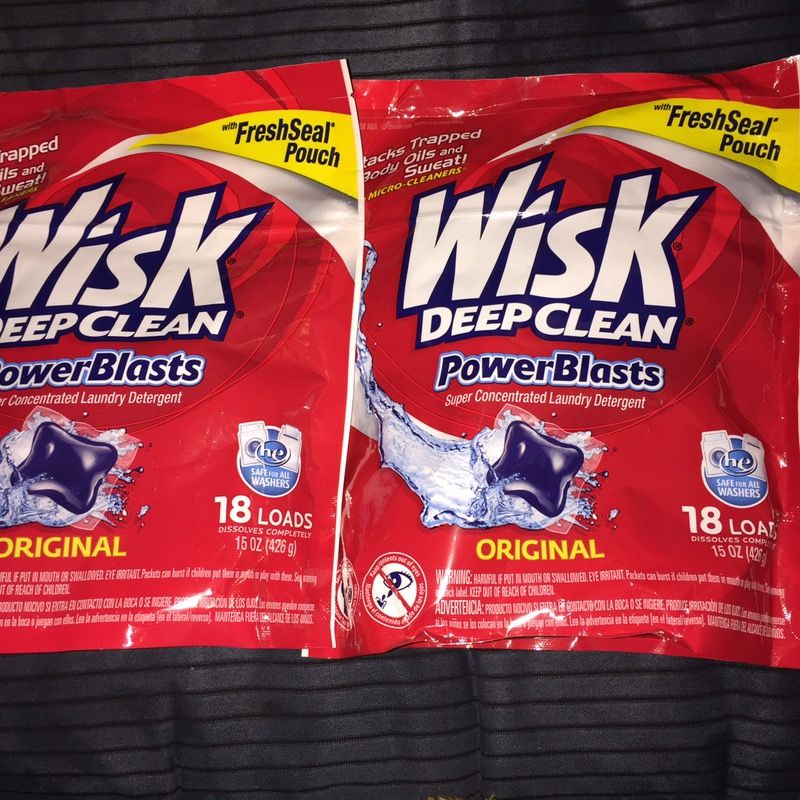 Wisk Deep Clean PowerBlasts (18 count), 2 bags