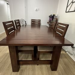6-8 Seating Dining Table + 6 Chairs 