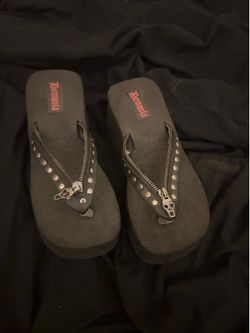 Demonias platform sandals (size 7)