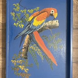 Wooden Hand-Painted Parrot Serving Tray