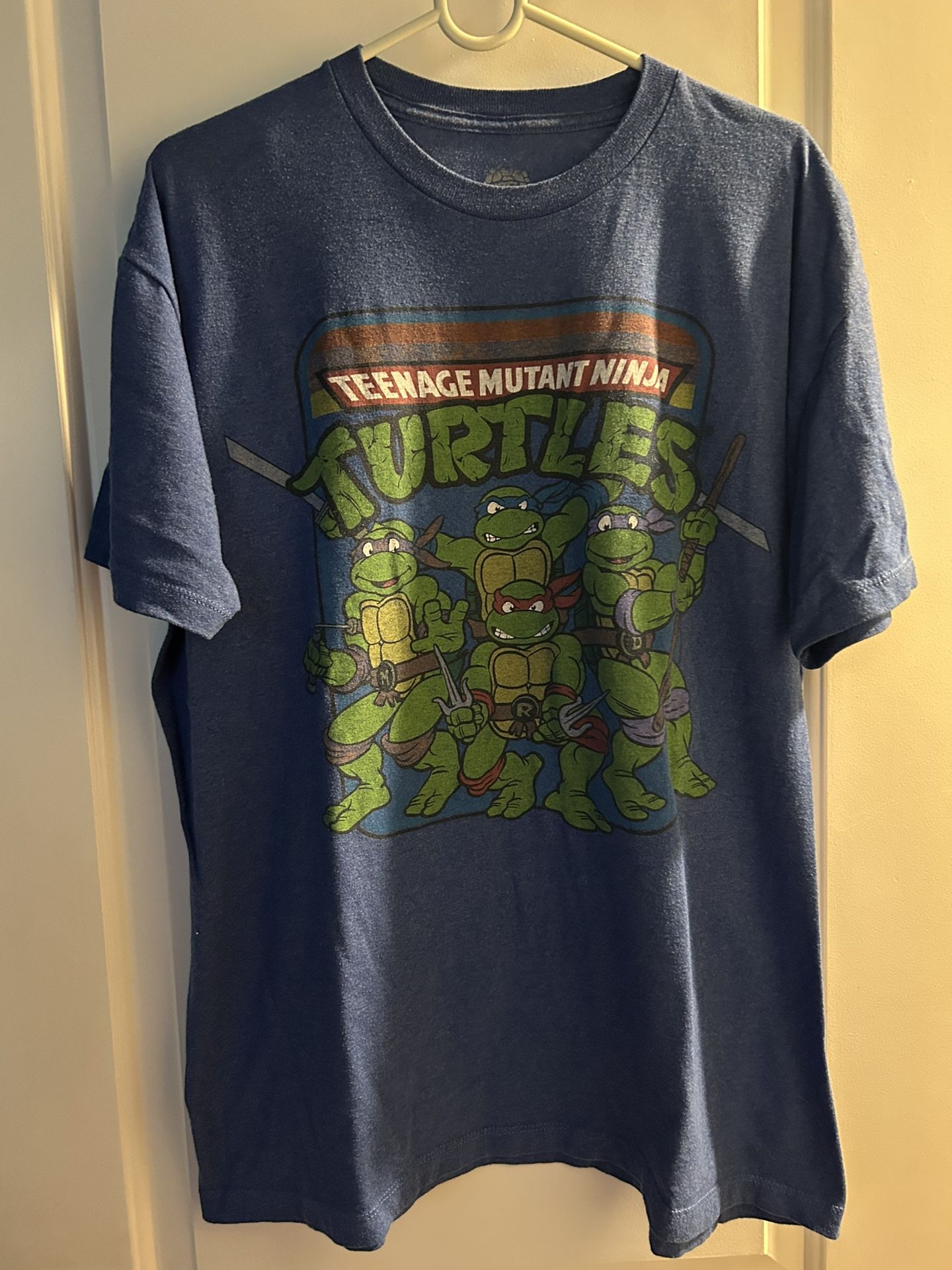 TMNT Teenage Mutant Ninja Turtles Graphic T-shirt Men’s XL Blue 2014 Nickelodeon