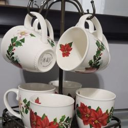 TAZAS MARBELLA ELEGANTE NAVIDAD 