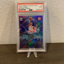 2019-20 Panini Donruss Optic Trae Young Splash! Purple - PSA 9