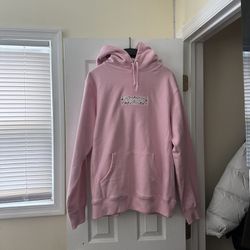 Supreme pink bandanna box logo hoodie