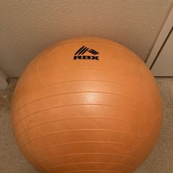 24” RBX Fitness Exercise Training Track Rubber Inflatable Air Ball - Orange