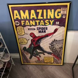 Amazing Spider-Man Large Framed Vintage Art Poster 