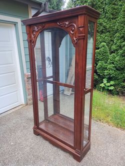 Premium solid wood curio cabinet