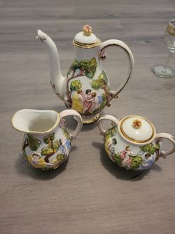 Vintage Italian Capodimonte Tea Set