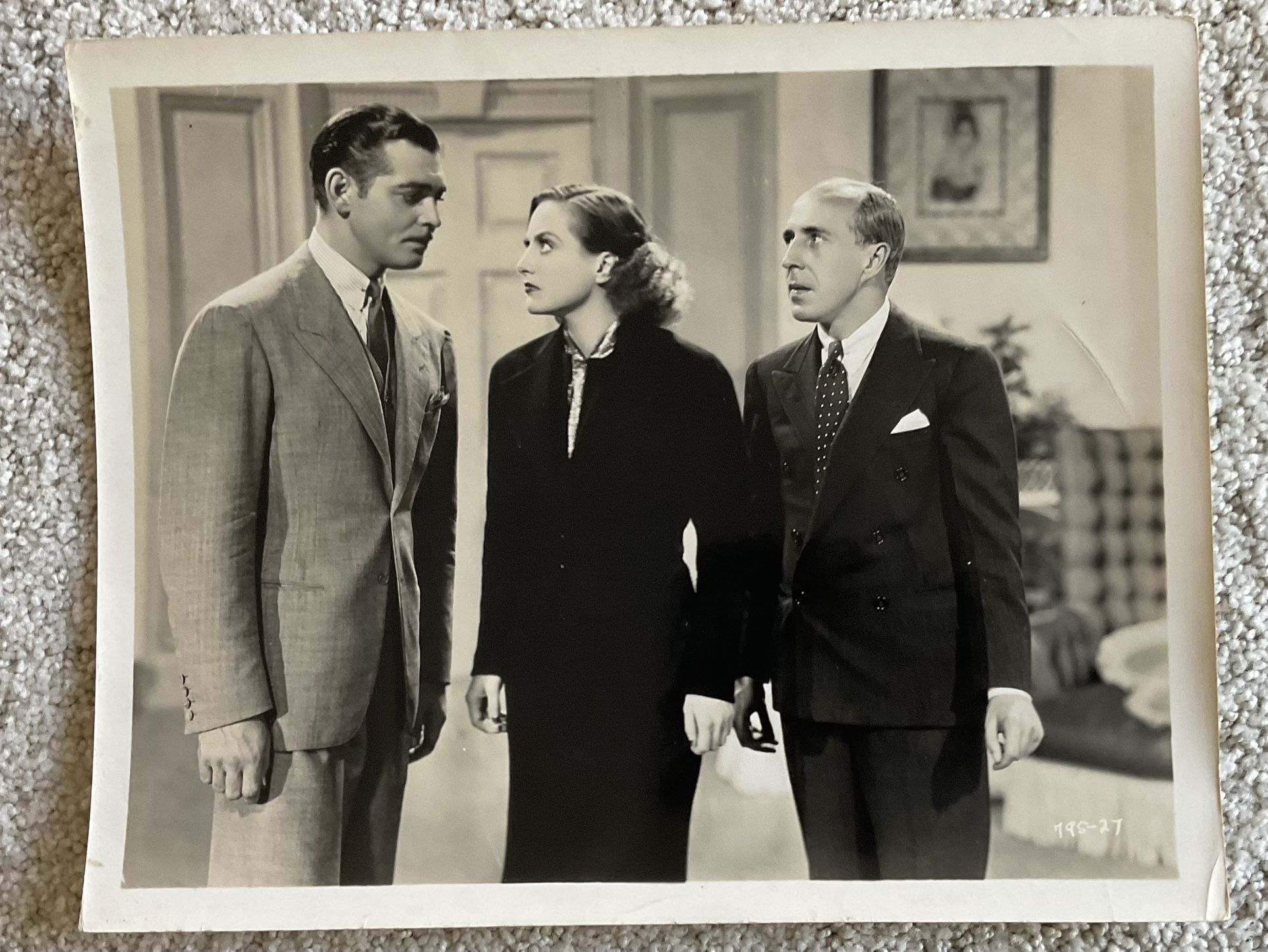 2 Original Vintage Film Still Photos (8x10) Clark Gable, Joan Crawford (1934)