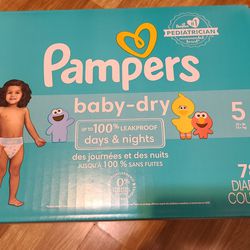 Pampers Diapers Size 5 (Boxed 78ct)