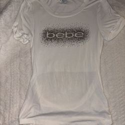 S WHITE/GOLD BEBE SHORT SLEEVE 
