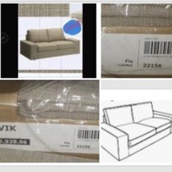 IKEA Kivik 2-Seat Loveseat Sofa COVER,  Isunda Beige Tweed- Mates Avail & Many Other IKEA Colors, Fabrics
