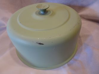 40s 50s Green Kitchen Metal Dome Cake Food Cover painted