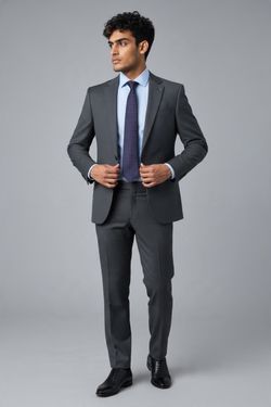 Navy Blue Geometric Pattern Necktie
