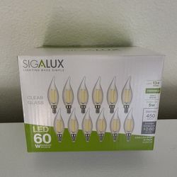 Sigalux E12 Candelabra Bulb 60 watt Equivalent (Warm White)