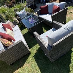 Brand New Patio Outdoor Furniture Set With Fire Pit 