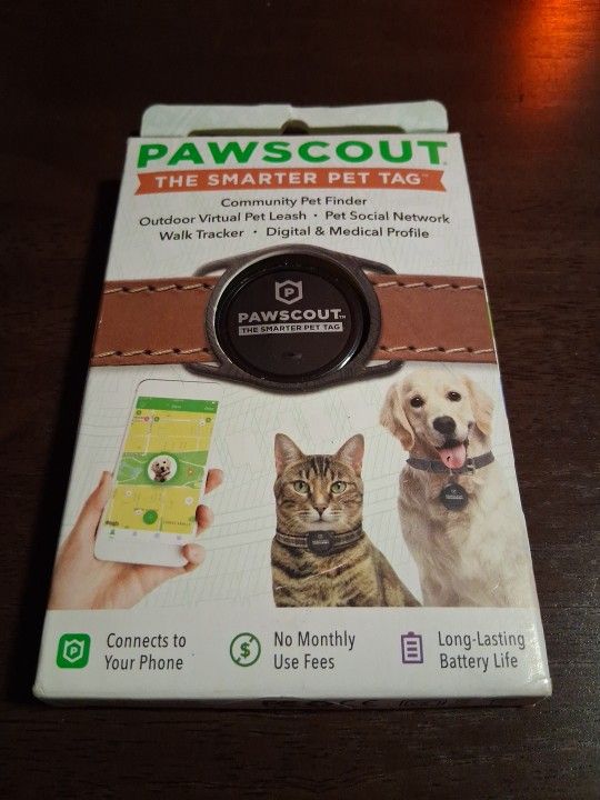 PAWSCOUT BRAND NEW SMARTER PET TAG COMMUNITY PET FINDER Sealed Box