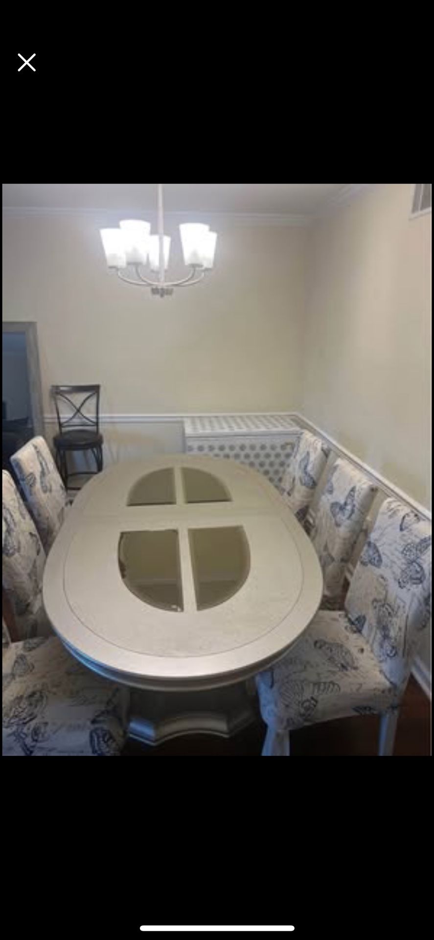 Dining room Table And 6 Chairs With Leaf 