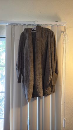 Duffel Outdoor Taupe/ Brown Fuzzy Faux Fur Fleece Teddy Bear Coat (Size F